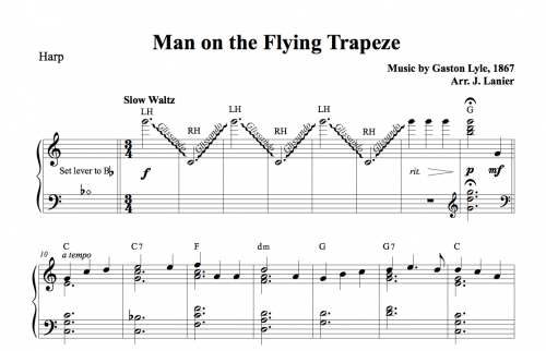 Man On The Flying Trapeze For Harp Janet Lanier